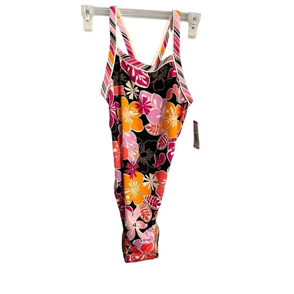 The Finals Paradise Butterfly Back One Piece Swimsuit Pink and Black - Picture 8 of 12